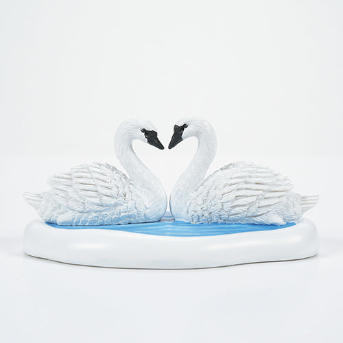 White Christmas Swans