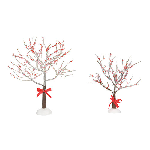 Crabapple Trees With Ribbon Set of 2