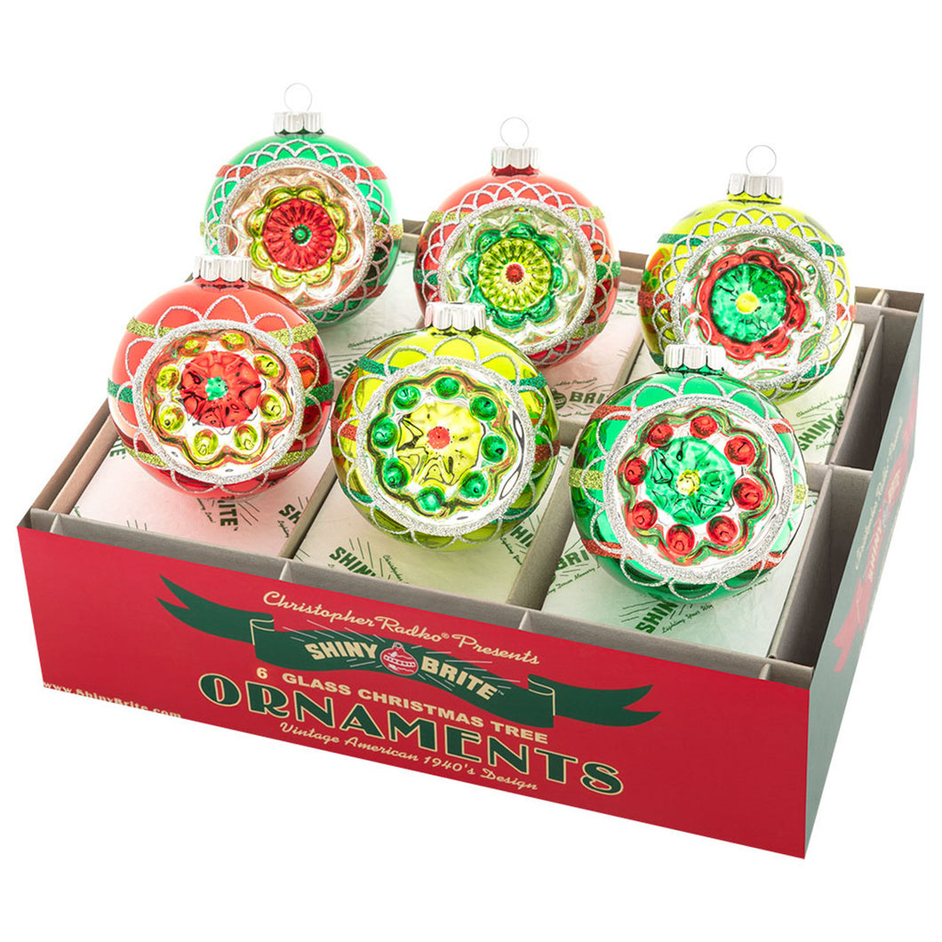Holiday Splendor Decorated Reflector Rounds 3.25