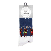 Load image into Gallery viewer, Holiday Reindeer Socks Pair

