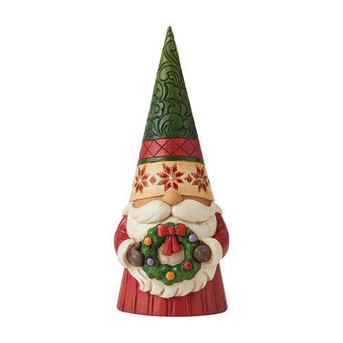 Decorating Gnome and Hearth Christmas Gnome with Wreath