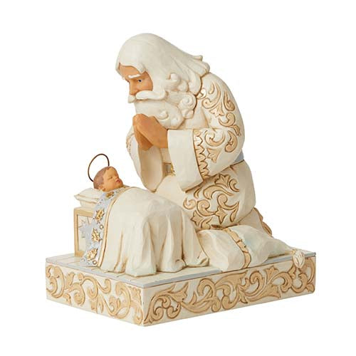 Kneeling Before A King Holiday Lustre Santa & Baby Jesus
