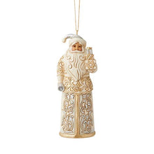 Load image into Gallery viewer, Smile And The Season Sparkles Holiday Lustre Santa with Bell Ornament
