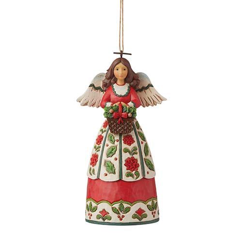 Christmas Floral Angel Ornament
