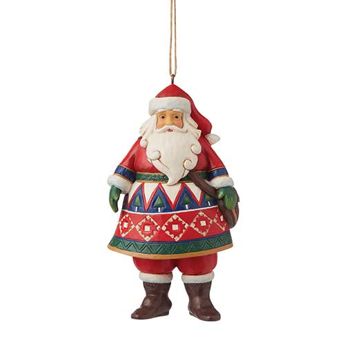 Lapland Santa with Satchel Ornament