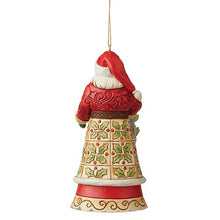 Load image into Gallery viewer, Santa with Holly Ornament

