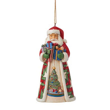Load image into Gallery viewer, Santa with Arms Full of Gifts Ornament
