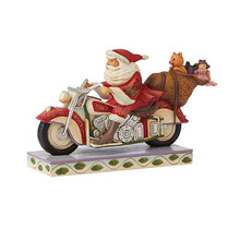Load image into Gallery viewer, Cruisin&#39; Towards Christmas Santa Riding Motorcycle
