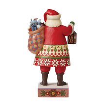Load image into Gallery viewer, Believe In Christmas Magic Santa with Lantern &amp; Toy Bag
