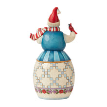 Load image into Gallery viewer, Answering Winter&#39;s Call Snowman with Cardinal
