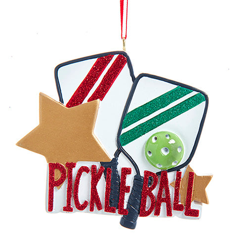 Pickle Ball Ornament 3.25