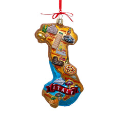 Load image into Gallery viewer, Italy Map Glass Ornament 5.5&quot;
