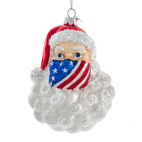 Santa Head with Patriot Mask 4.75