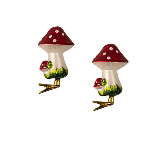 Clip-On Glass Mushroom Ornaments 4