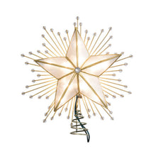 Load image into Gallery viewer, 5 Point Capiz Star with Rays &amp; Beads Tree Topper 10&quot;
