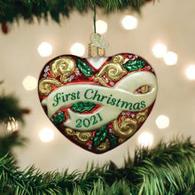 Load image into Gallery viewer, 2021 First Christmas Heart Ornament
