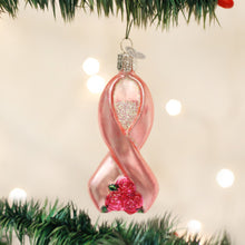 Load image into Gallery viewer, Pink Ribbon with Roses Ornament
