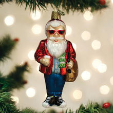 Load image into Gallery viewer, Hipster Santa Ornament
