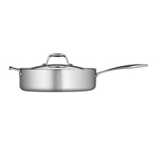 Load image into Gallery viewer, Tri-Ply 18/10 Stainless Steel Deep Saute with Lid 6 Quart
