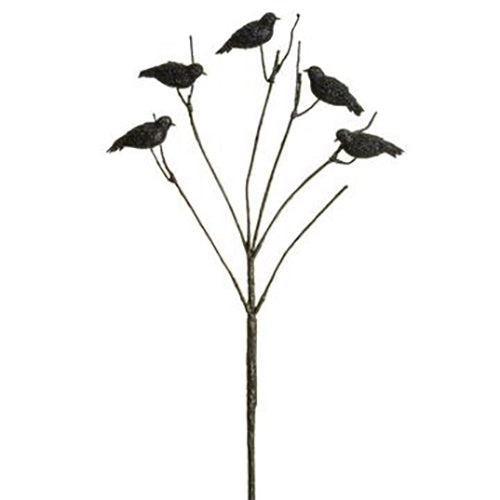 Black Glittered Crow Branch 29