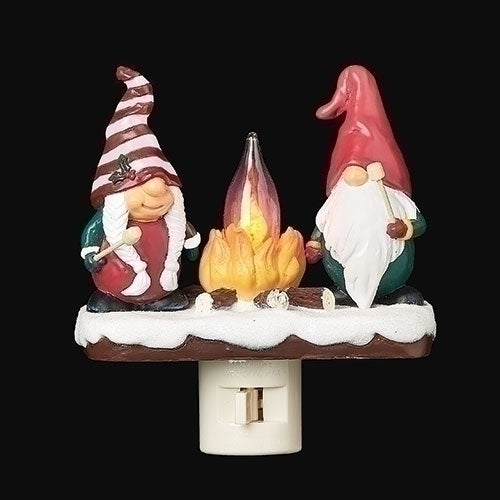 Gnomes at the Campfire Night Light 5.25