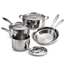 Load image into Gallery viewer, Tri-Ply 18/10 Stainless Steel Cookware Set of 8
