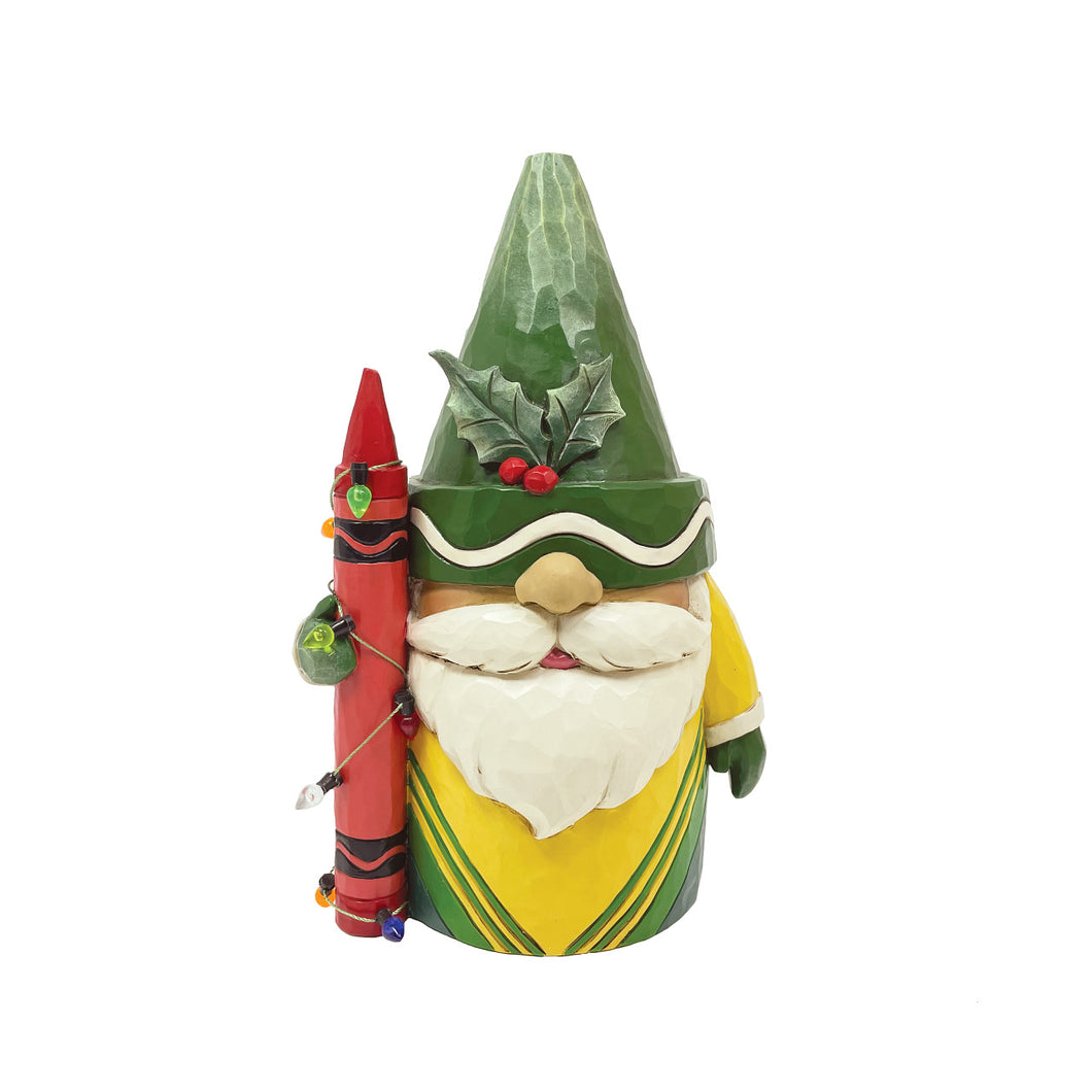 Wrapped in Color Gnome Holding Caryola Crayon