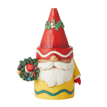 Load image into Gallery viewer, Timmed in Color Crayoia Crayon Gnome Holding Wreath
