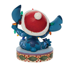 Load image into Gallery viewer, Stitch Wrapped In Christmas Lights

