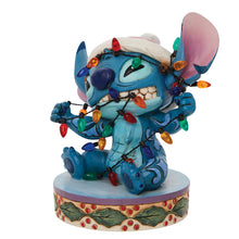 Load image into Gallery viewer, Stitch Wrapped In Christmas Lights
