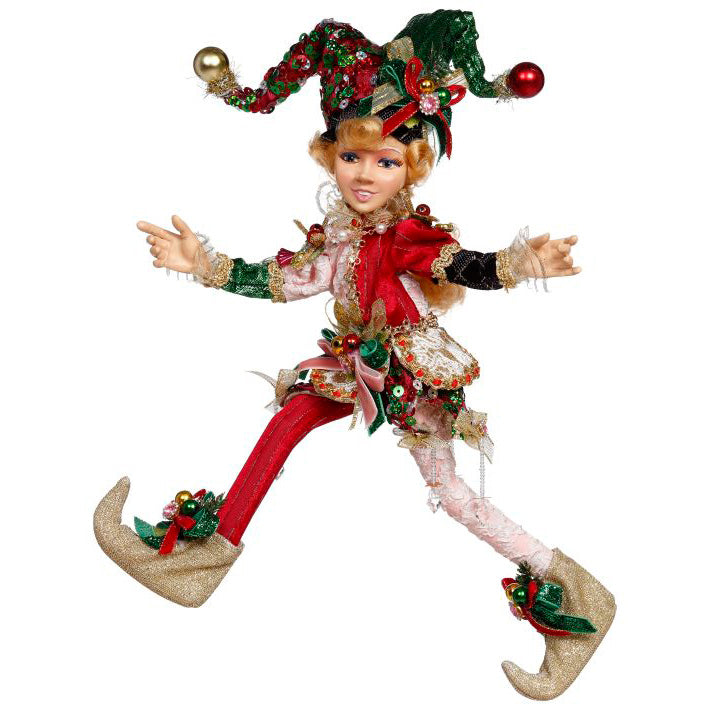 North Pole Jester Elf Girl Small 13.5