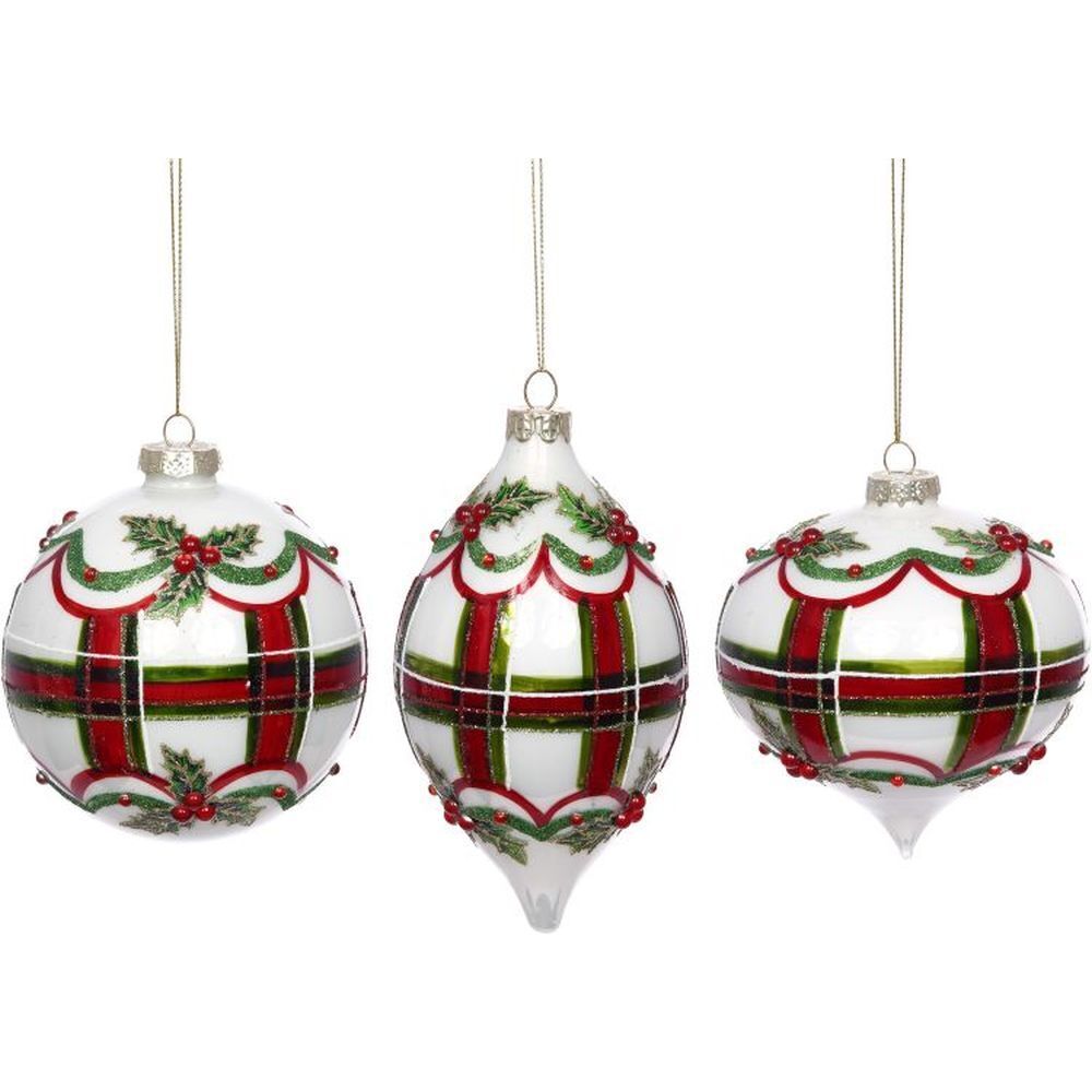 Red & Green Swirl Ornament 4