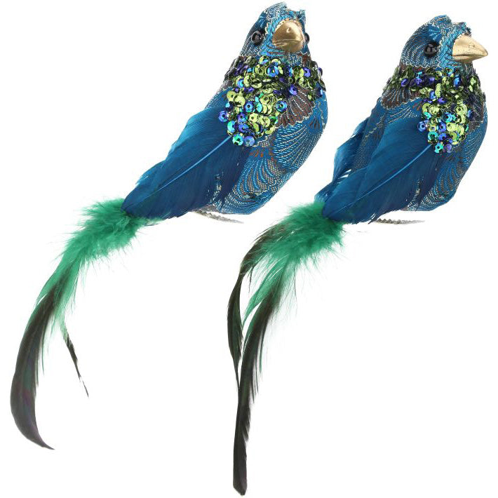Sparkling Bird Ornament 6 x 3