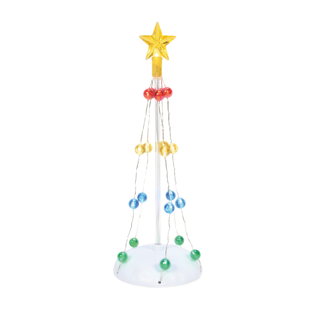 Lit Christmas Pole Tree