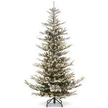Load image into Gallery viewer, Snowy Norwegian Spruce with Brilliant LED Lights 9&#39;
