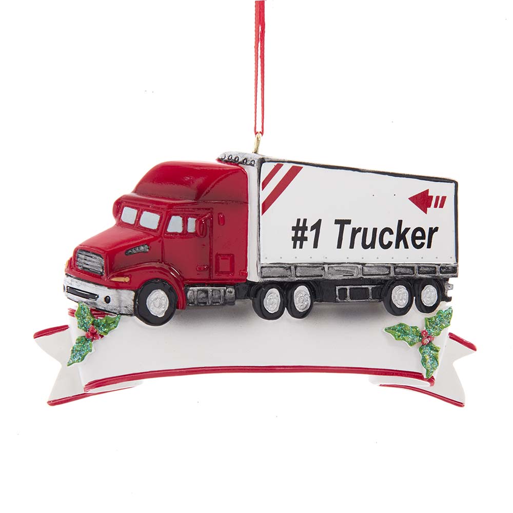 #1 Trucker Resin Ornament 2.37
